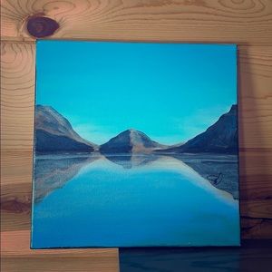 Handpainted Water and Cliffs